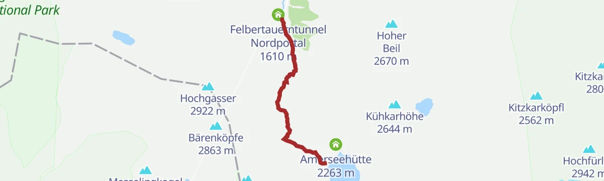 Route map: Mittersill: Amertaler See Wegnr. 521